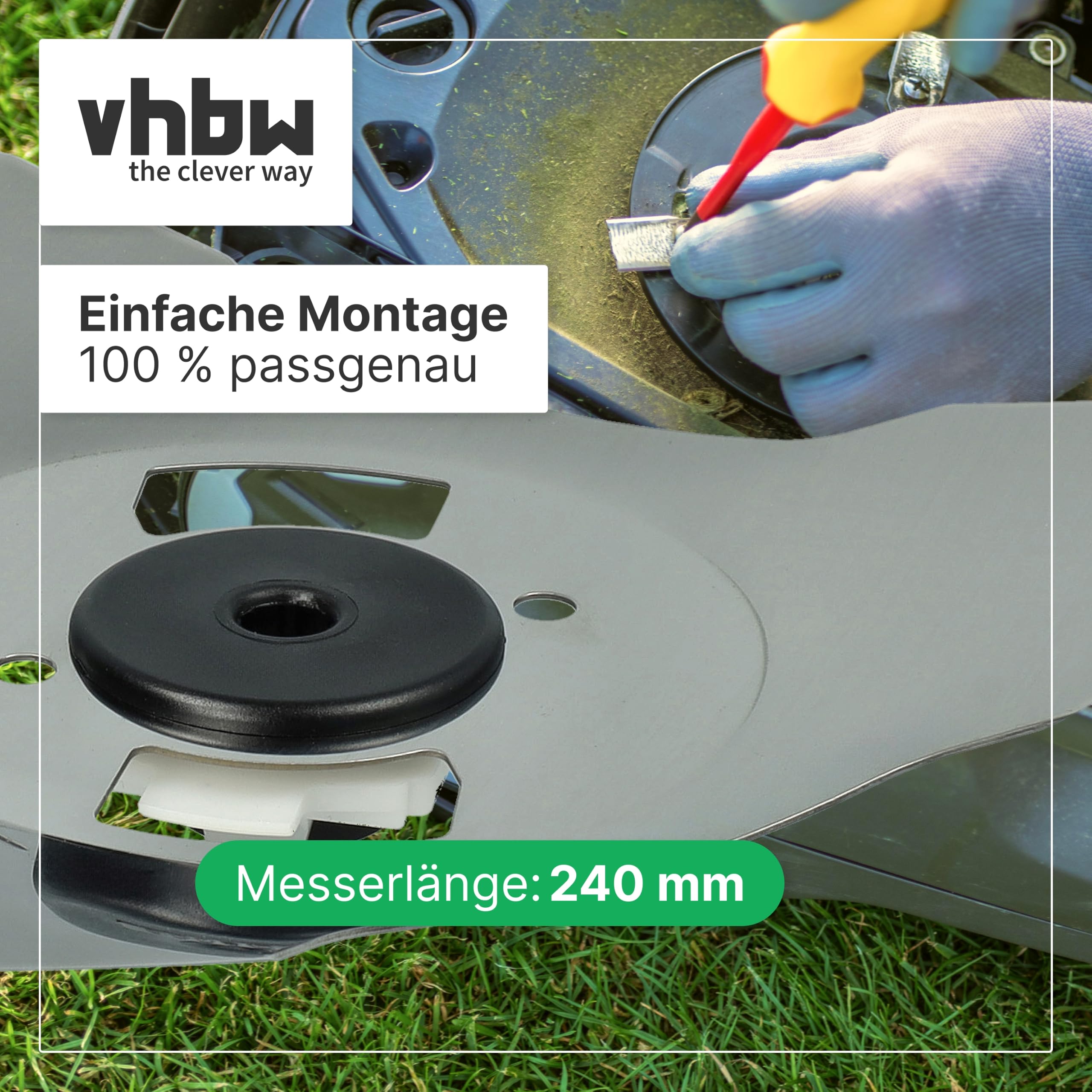 vhbw 2x Ersatz-Messer kompatibel mit Cub Cadet XR3 4000 (2018-2020) Rasenmäher - Ersatzklinge Silber, Edelstahl