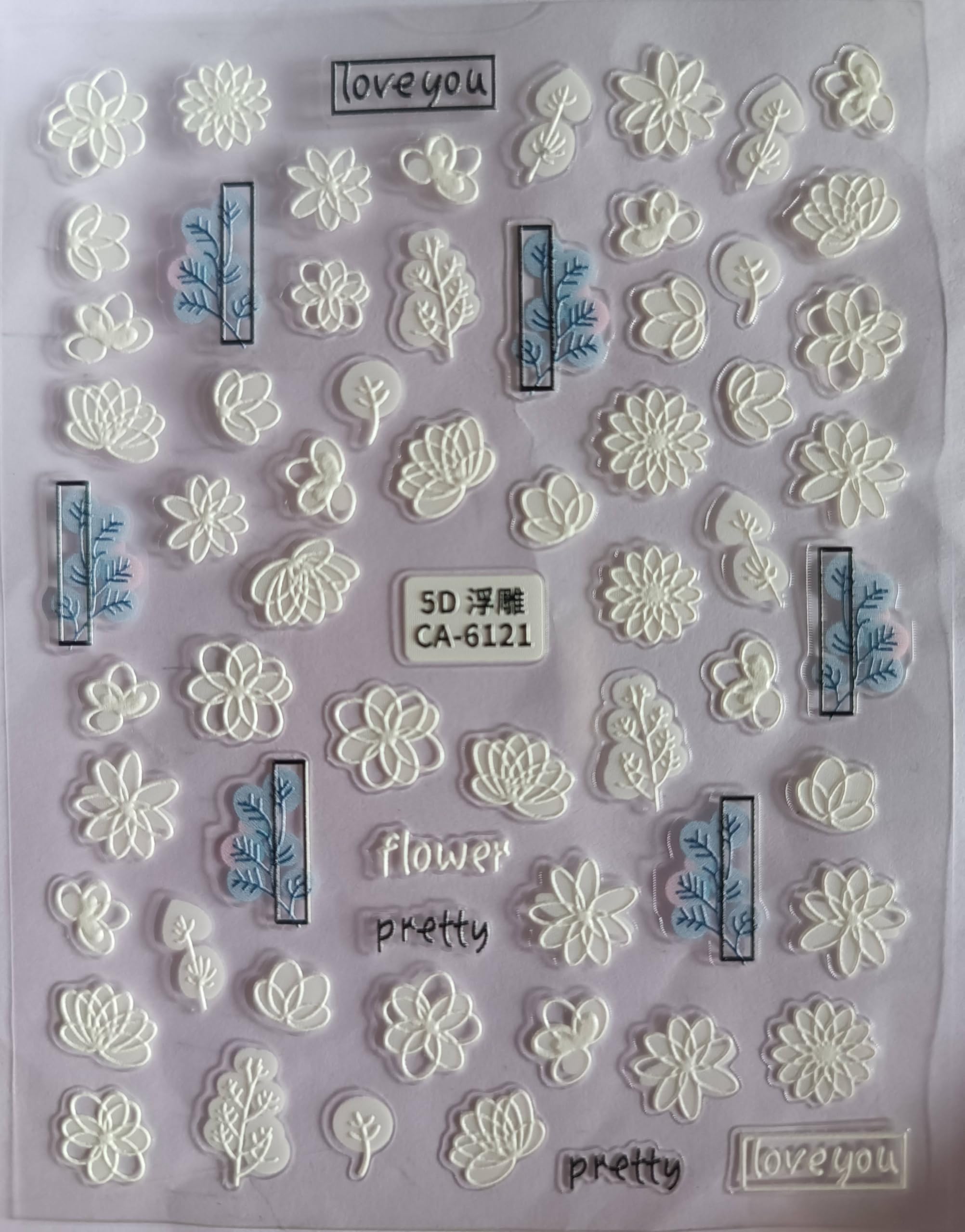 Nail It! 5D Self-Adhesive Nail Art Stickers - Flowers CA-6121-picture-31