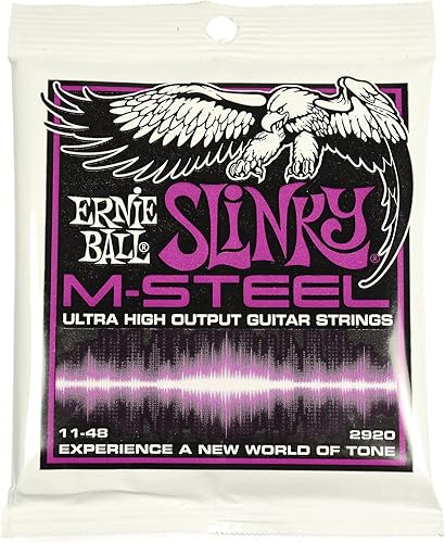Ernie Ball M Steel Slinky - Cuerdas para guitarra eléctrica de alto rendimiento - 11-49