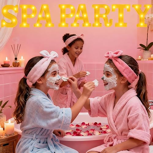 Miniatura 80 de Honoson 9 piezas de decoración de despedida de soltera, letrero de compromiso para boda, despedida de soltera, luz LED de neón para mujeres,