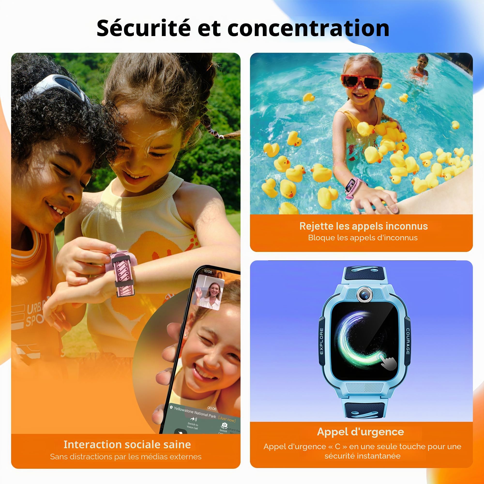 imoo Z3 Montre Intelligente pour Enfants, Kids Smartwatch avec GPS Mondial, SOS, contrôle Parental, IP68, Mode école, appels vidéo HD, Voix, Chat, écran 1,5 Pouces, 8 Go, Vibration, SIM (Rose)
