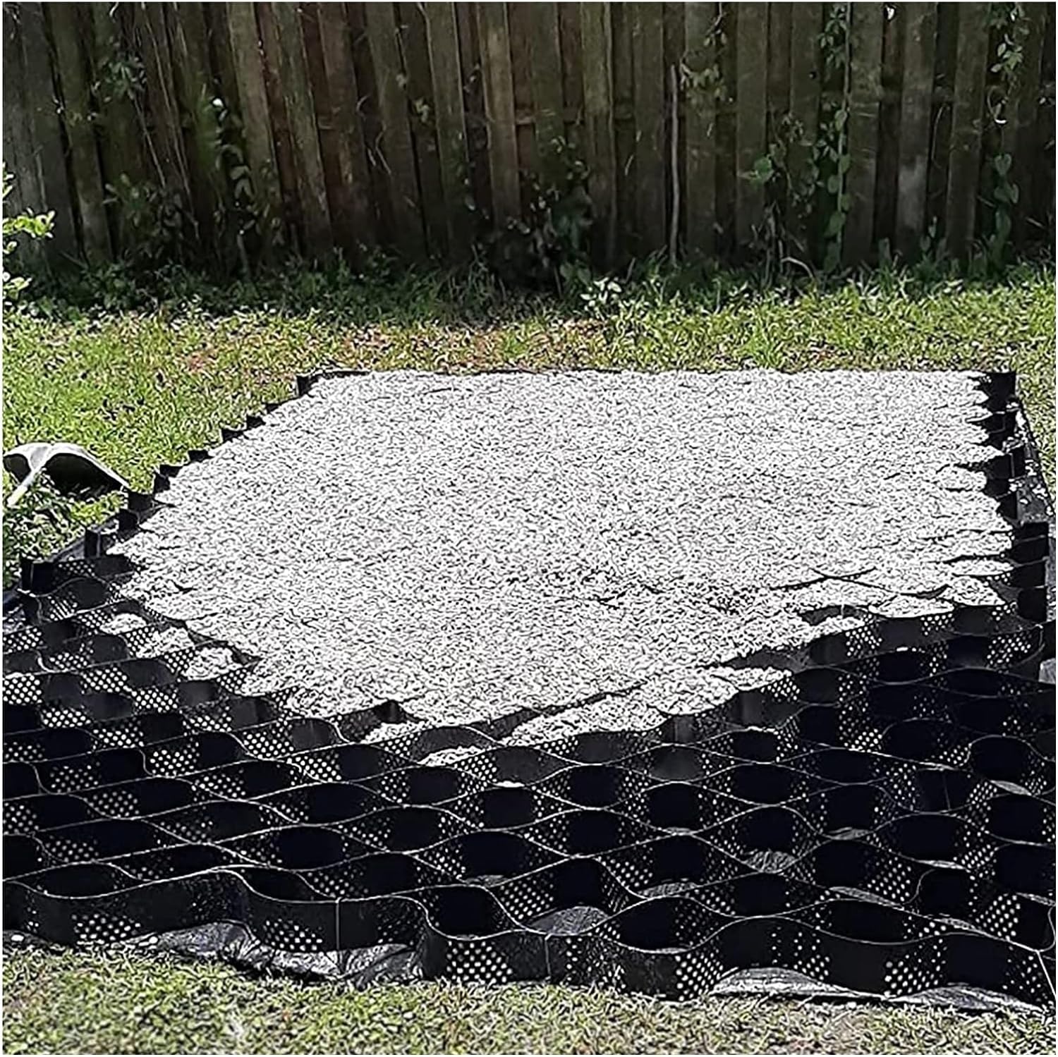 WaiDXn GYJ Ground Grid Geogrid, Expandable Gravel Grid Geogrid Stabilizer, Used For Lane Shed Slope Parking Lot HY(8m x 6m (26ft x19.5ft))