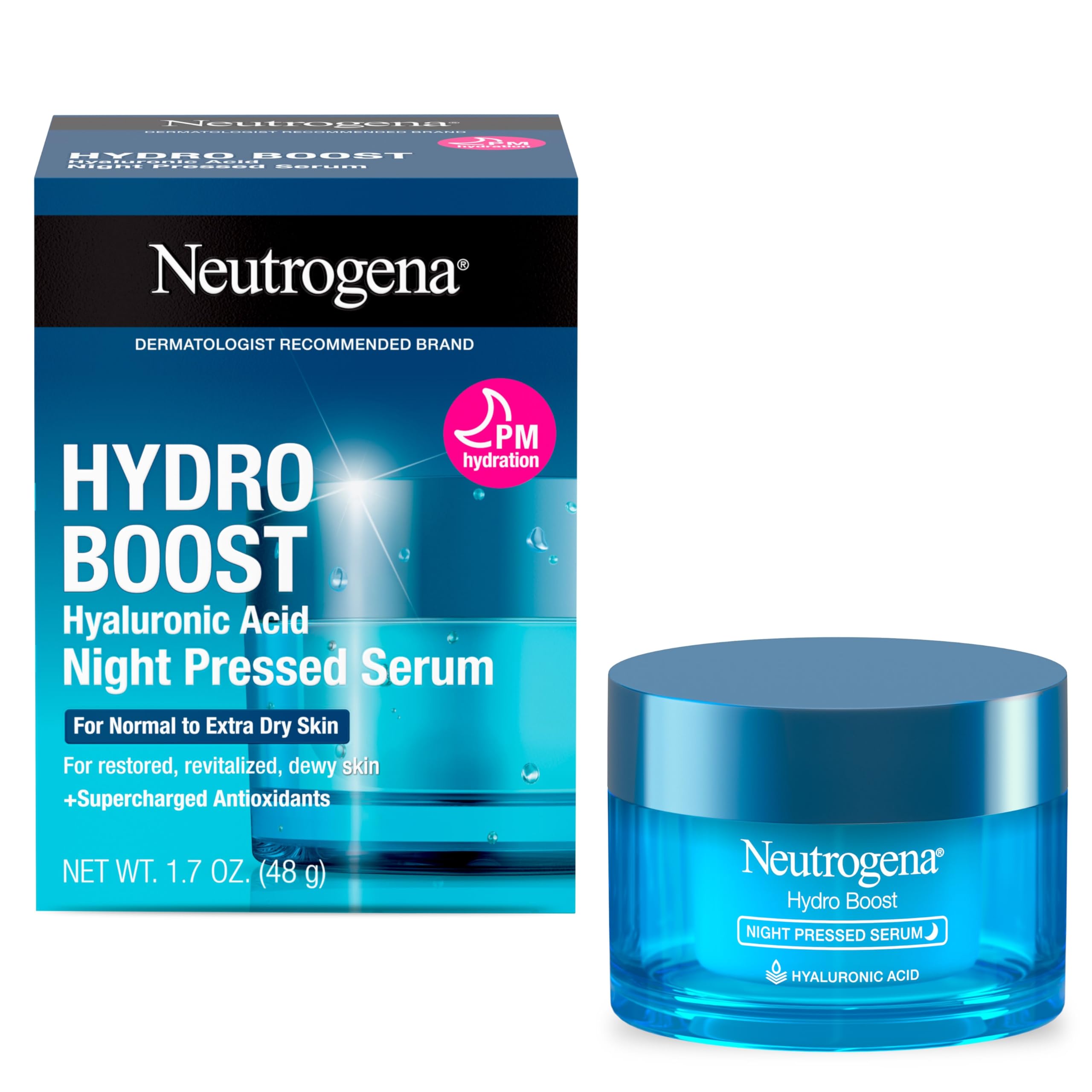 Neutrogena, Hydro Boost Night Pressed Serum with Hyaluronic Acid, 1.7 OunceNeutrogena, Hydro Boost Night Pressed Serum wit…