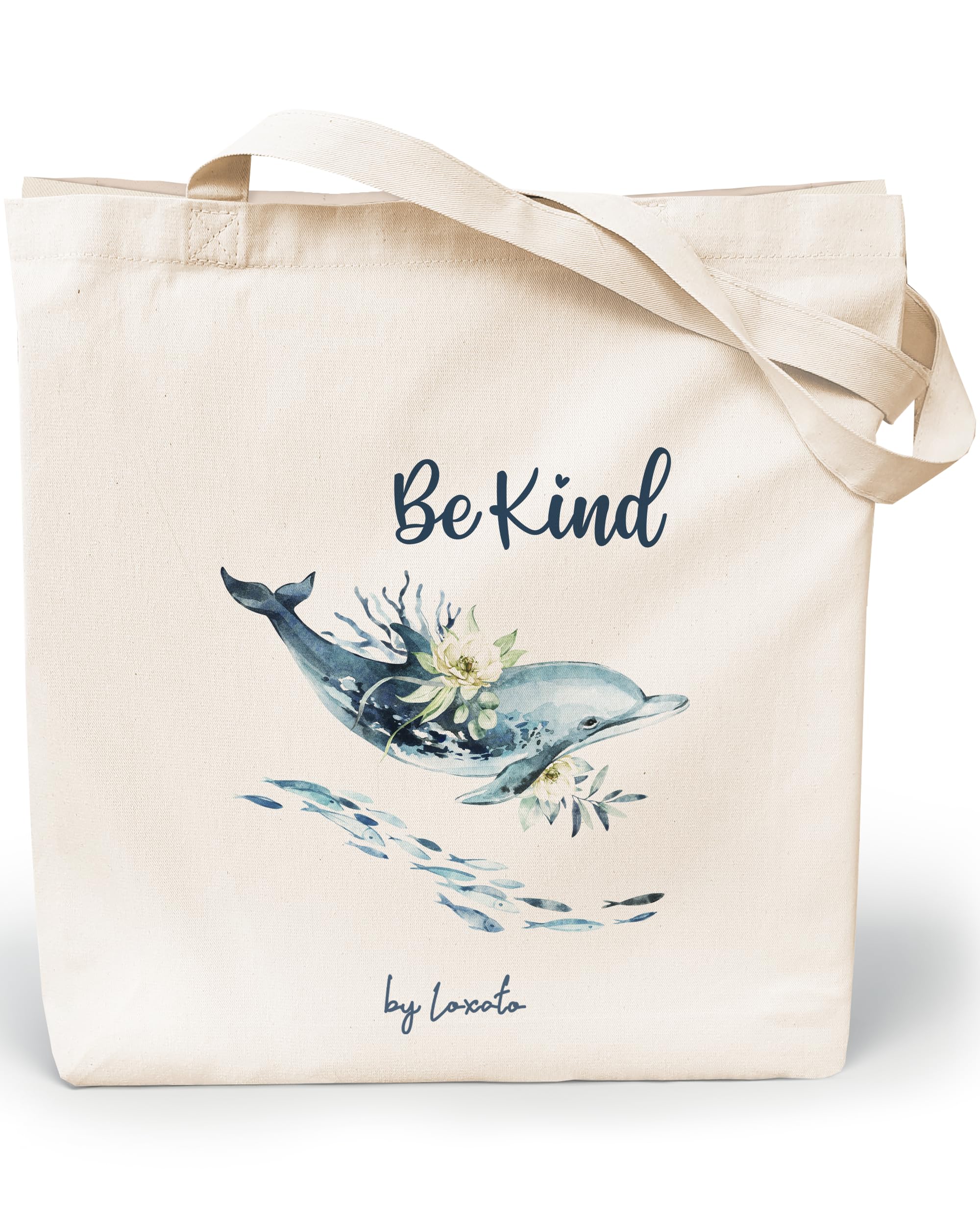 Bolsa Tela Tote Bag - Bolsos Bandolera Mujer - Bolsas de Algodón Natural 100% Reutilizables - Extra Ancho 8cm Asas Largas 70cm 220 gr/m2 - Bolsas de Tela Bonitas — view 9