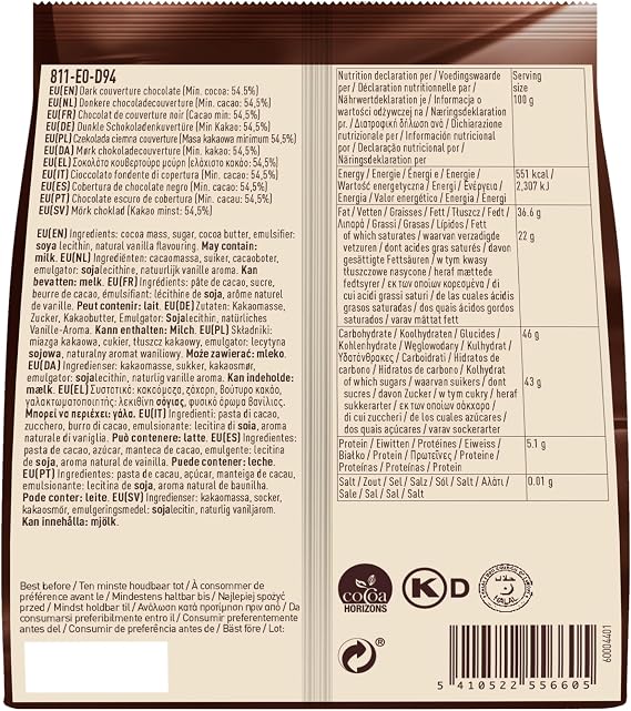 Callebaut Bitter Drop Chocolate 811-400 Gr