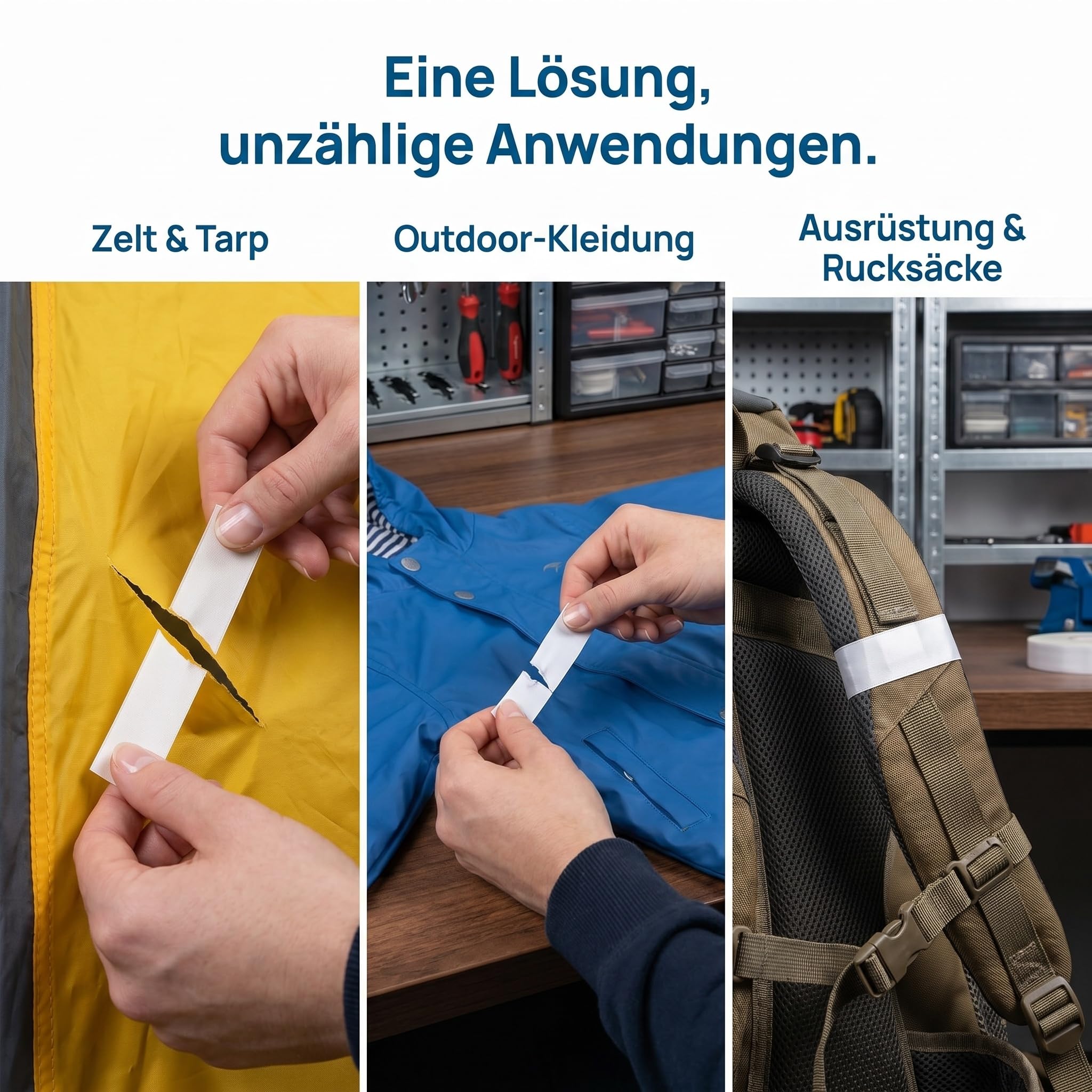 nahtabdichtungsband zelt Harilla Zelt, 20m Nahtdichtband Wasserdicht, 2cm Breite Heißschmelz Dichtband für Zelte, Wasserdichtes Schmelzband für Sportbekleidung Markisen Outdoor Reparatur Kleidung Planen Baumarkt Griff - Handlebars:Double Classic Loadcell Pedals valid-preorder