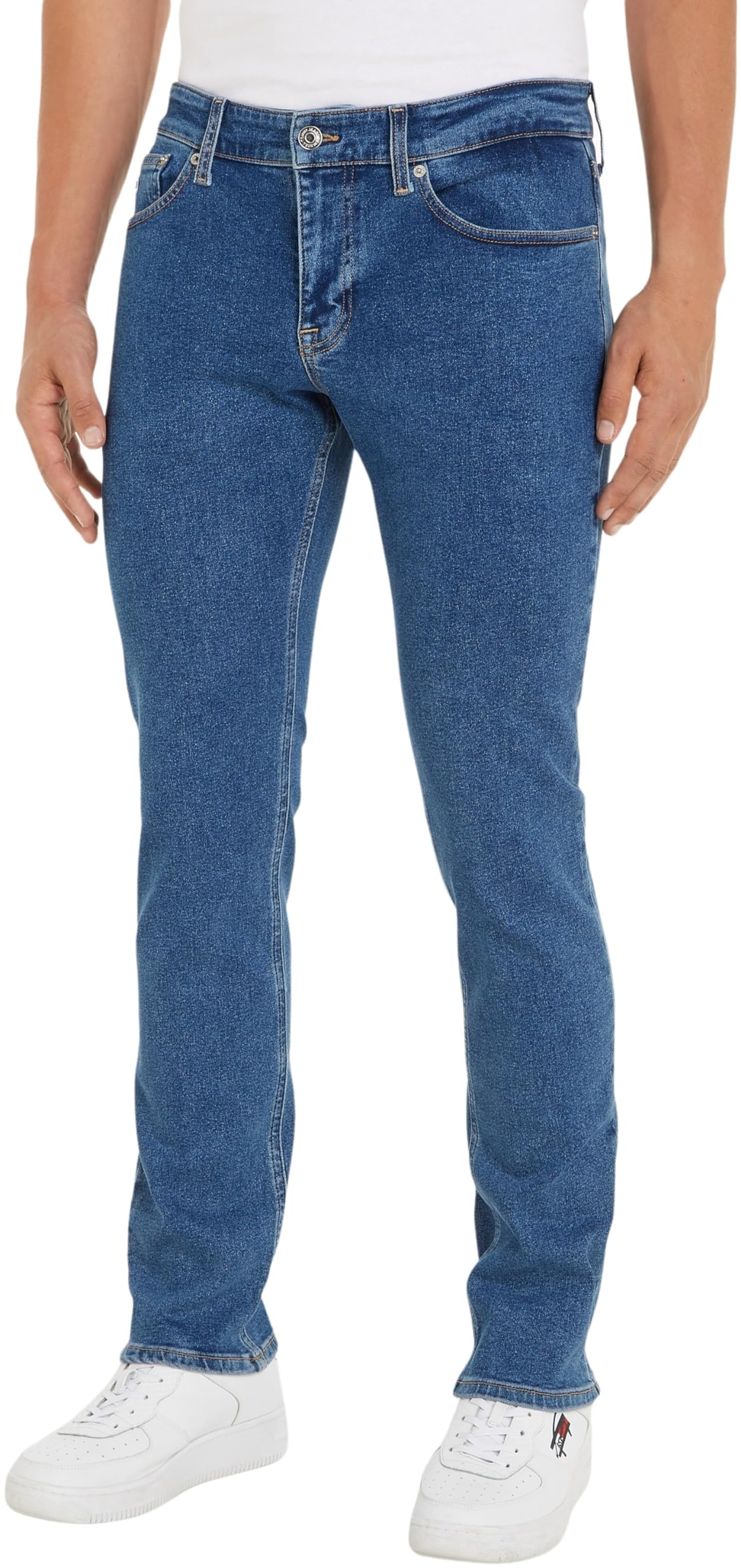 Tommy Jeans Men's Scanton Slim Ah4230 Denim Pants, Denim Medium, 36W / 30L