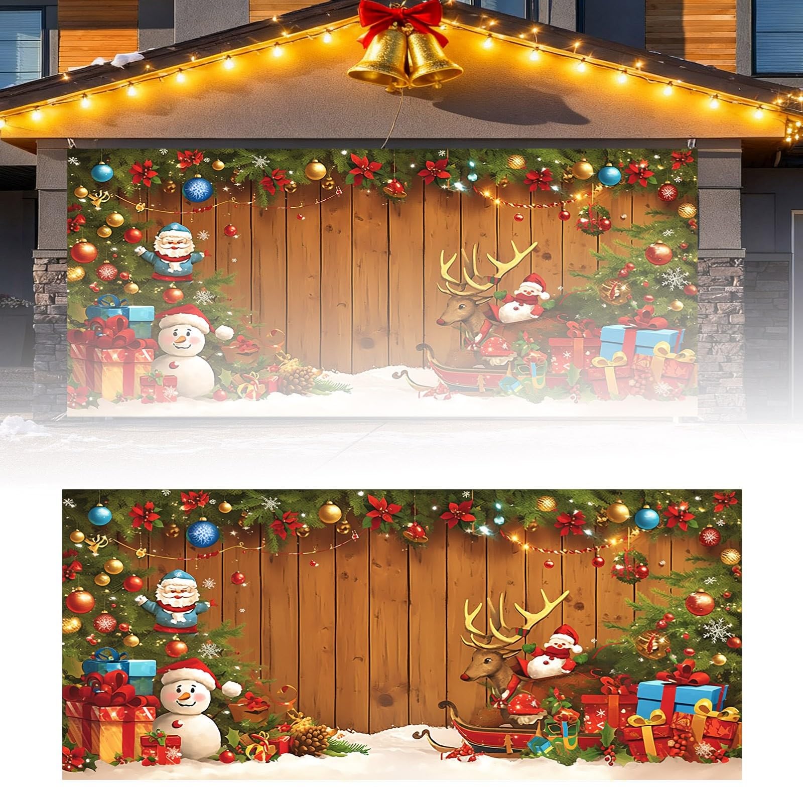 Decoración de graduación para puerta de garaje alegre, llamativo letrero de feliz para reuniones familiares 145