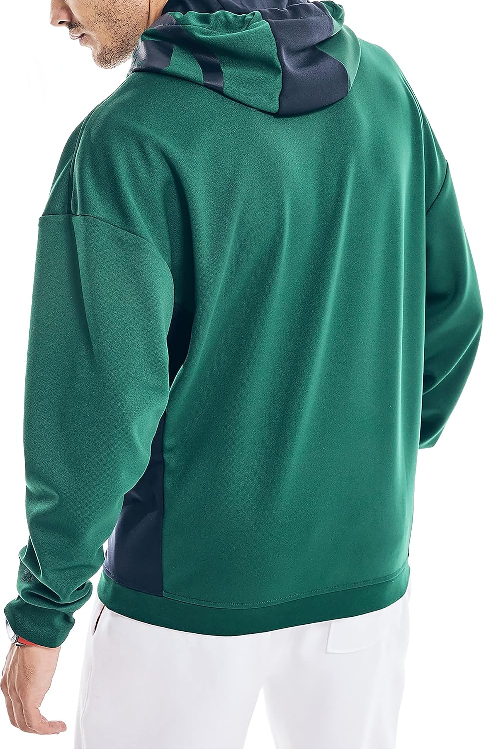 Nautica Men's Competition Sustainably Crafted Logo Drawcord Pullover Hoodie