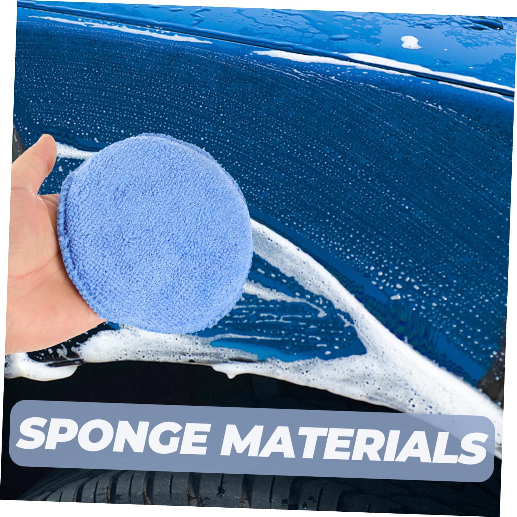 Gatuida 50stücke Auto Wachspads Mikrofasersponges Vielseitige Anwendung Für Wachsen Polieren Und Reinigen Für Fahrzeugpflege Und Autowäsche