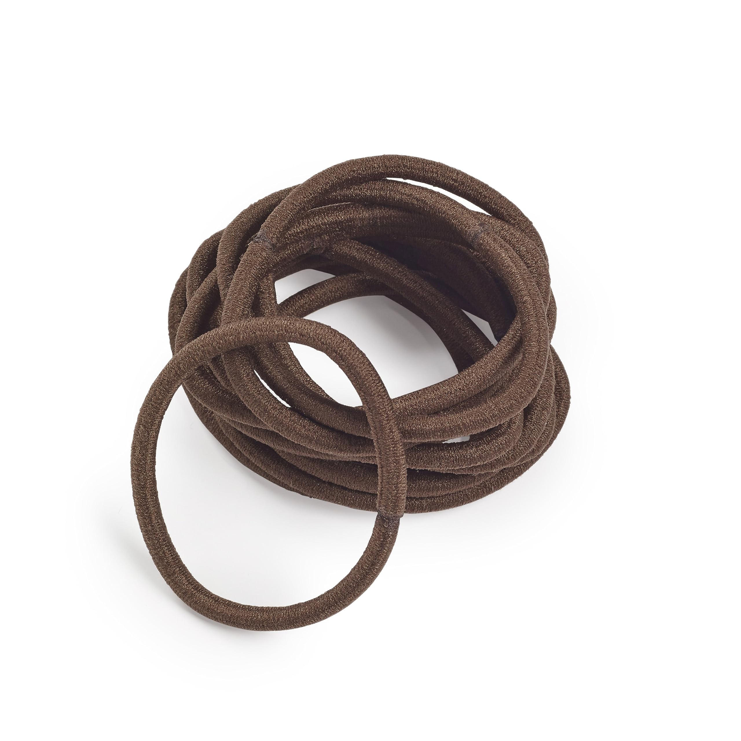 Manicare Hair Bands, Pack Of 12 Brown Bobbles, Ponytail Holder, Snag Free Elastic Hair Ties, Metal Free No Damage Gentle On The Hair, Thick Bands Suitable For All Hair Types