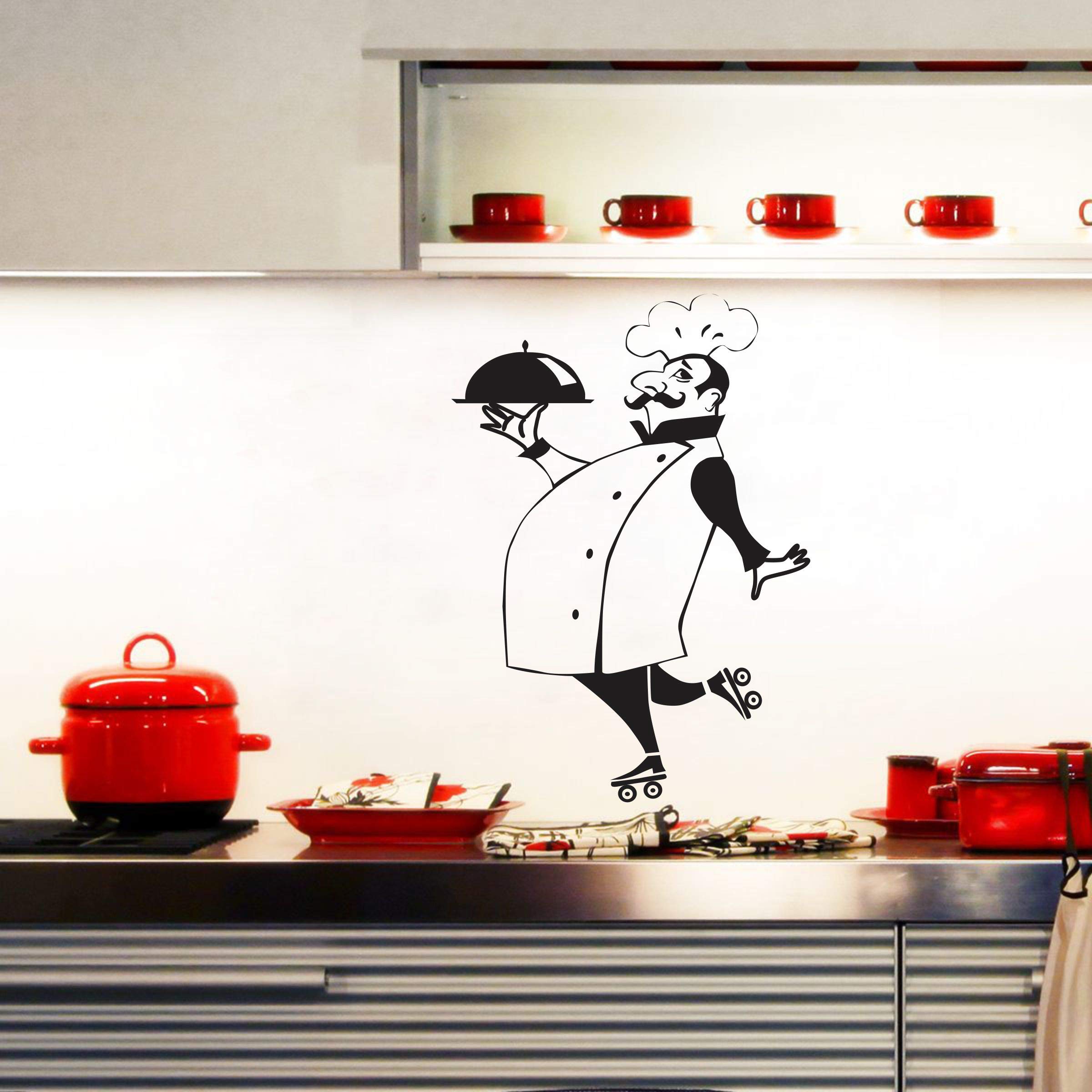 Decorhubb Kitchen Fat Chef Wall Stickers