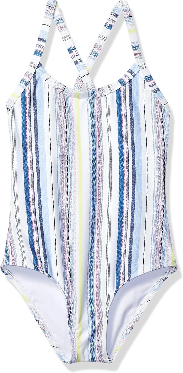 Splendid Big Girls' Rashguard and Swim Short Swimsuit Set