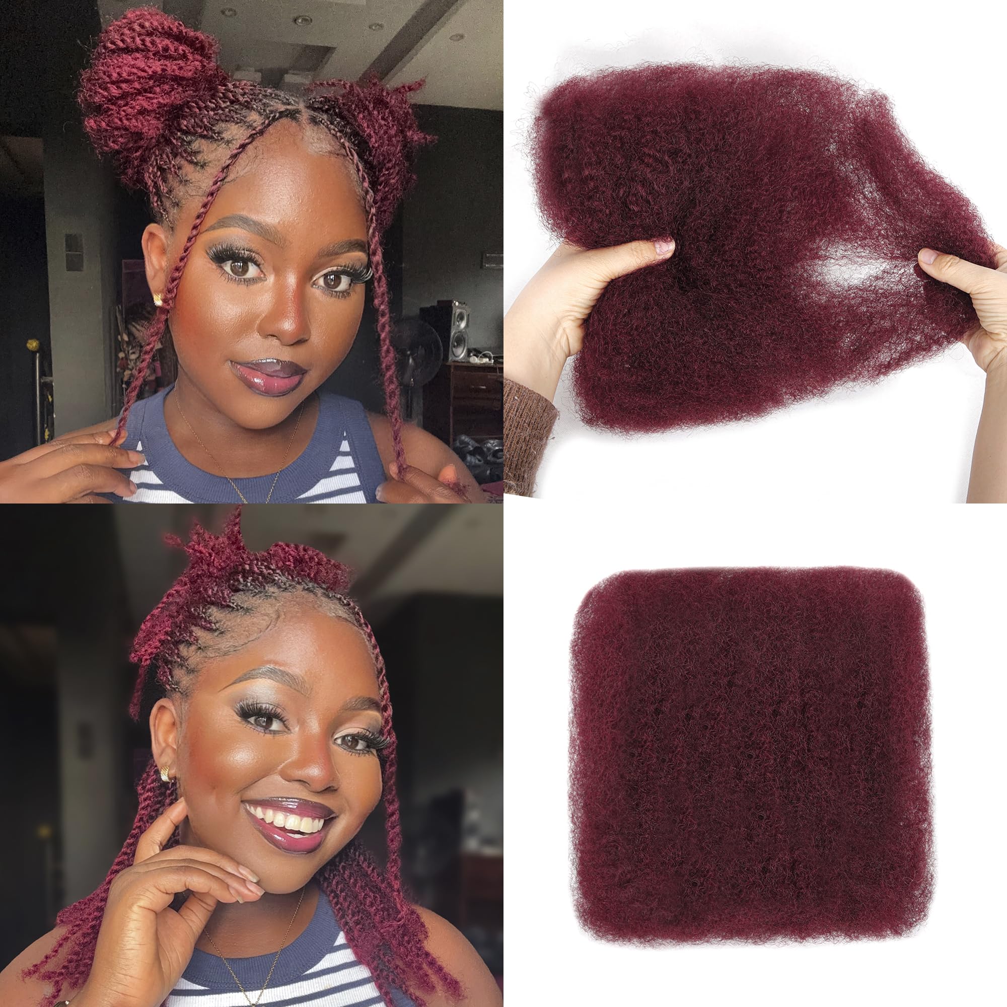 Amazon.com : BLL Afro Kinkys Bulk Human Hair-100% Human Hair for
