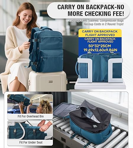 Vista 159 de VECAVE Mochila de viaje para laptop, mochila aprobada para vuelos,Mochila deportiva para universidad casual, A-Negro, Mochila para laptop