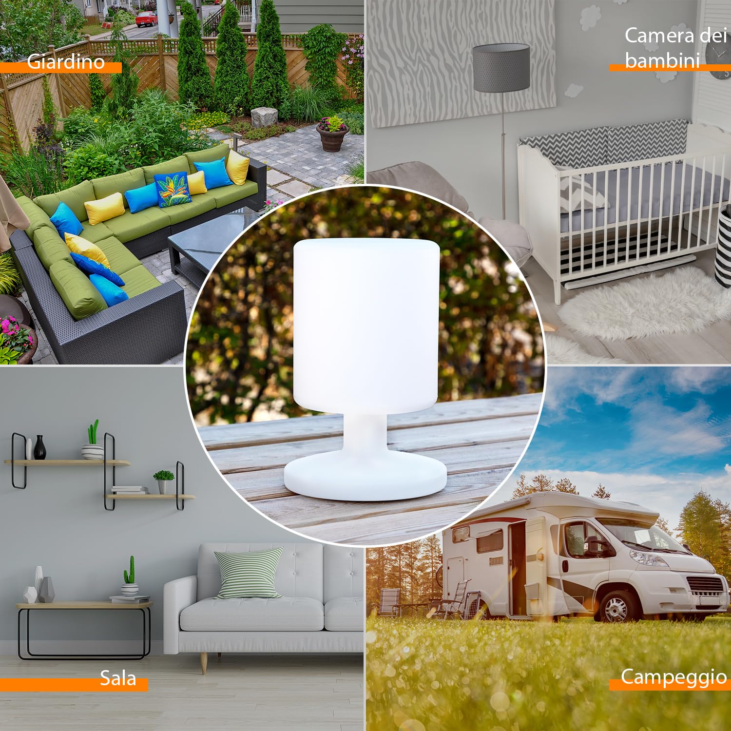Ranex 5000.472 Led Lampada da Tavolo Ricaricabile 5 W, Bianca, 17x25.5 centimeters