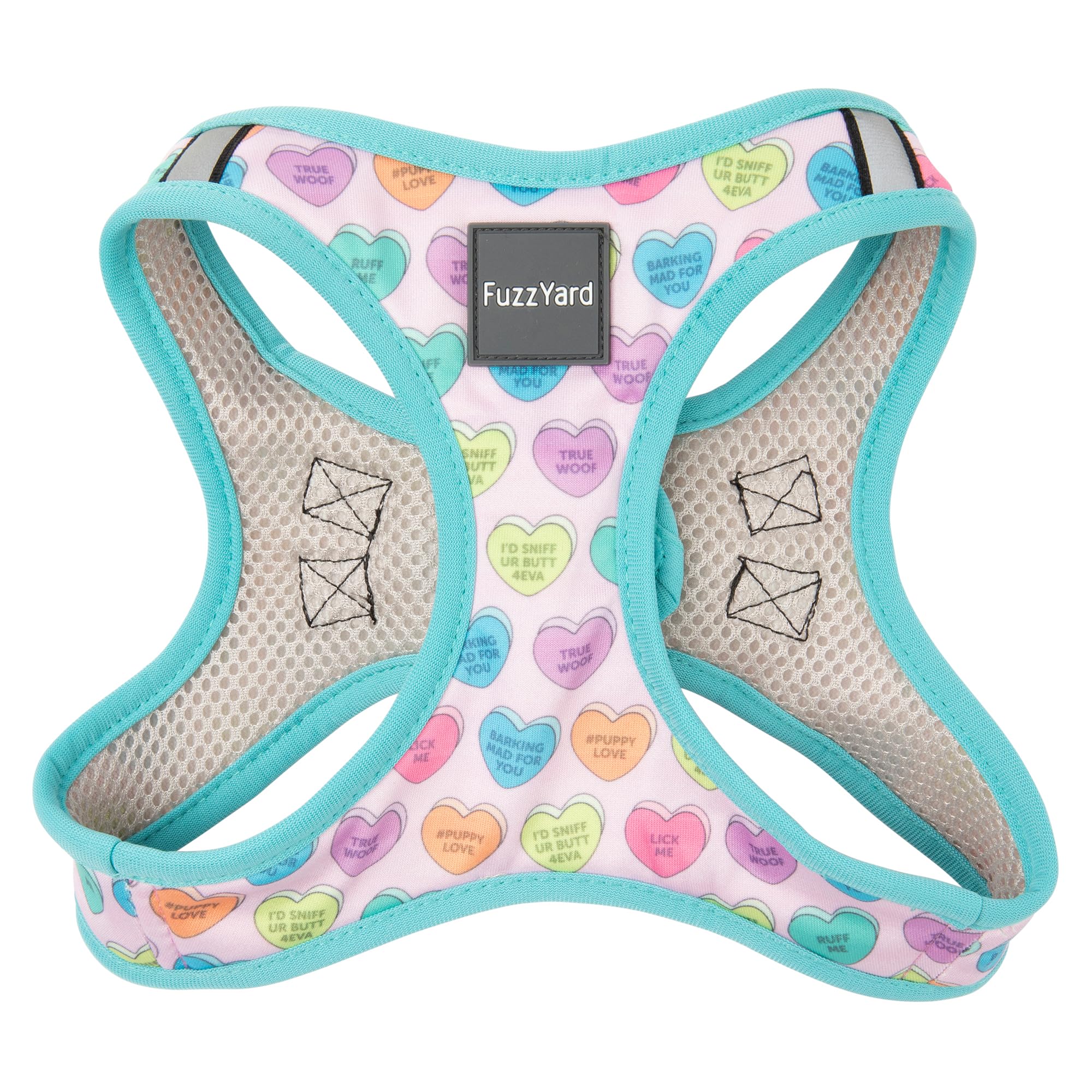 FuzzYard Candy Hearts Step in Dog Harness | Size M | Comfortable Fit for Everyday Walking & Training