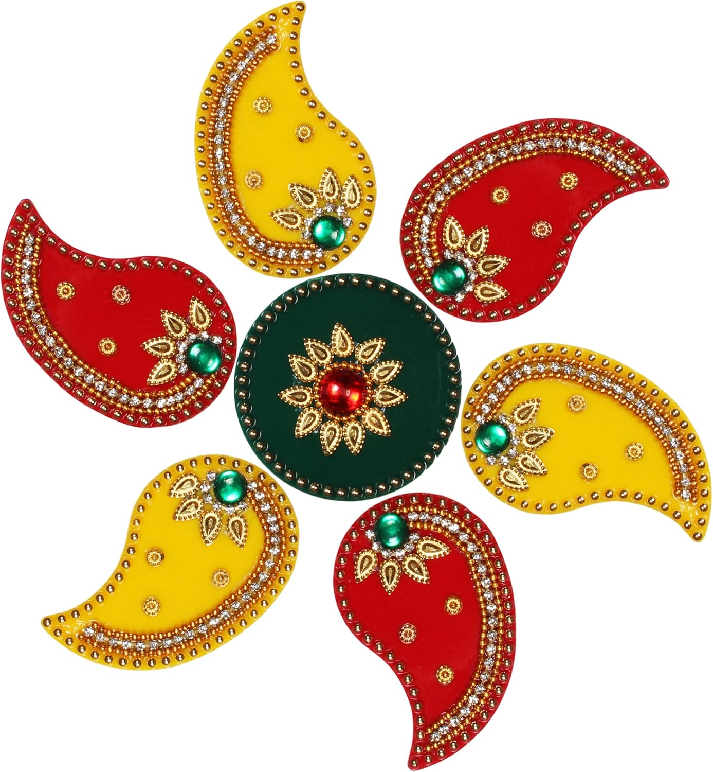 Multicolor Acrylic Rangoli Stickers for Pooja Room Rangoli