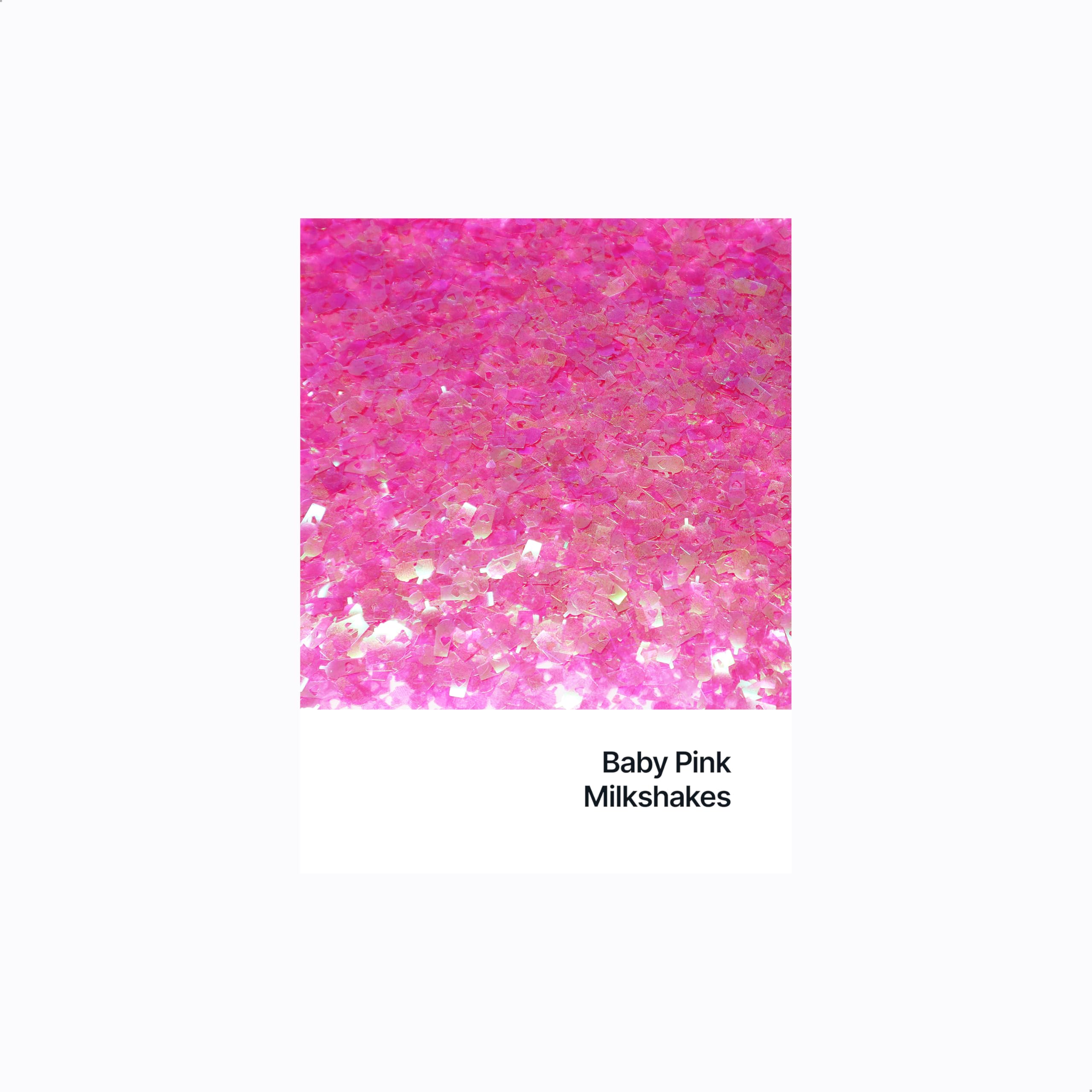 Hemway Craft Glitter Milkshake Shape, 50g, Baby Pink Iridescent, Milkshake - Baby Pink Iridescent, 50g / 1.8oz - Image 2