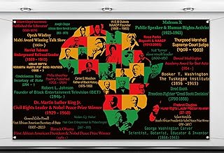 Nepnuser Black History Month Photo Booth Backdrop Afro African American Holiday Party Decoration Black Pride School Classroom Wall Decor (5.9Ã—3.6ft)