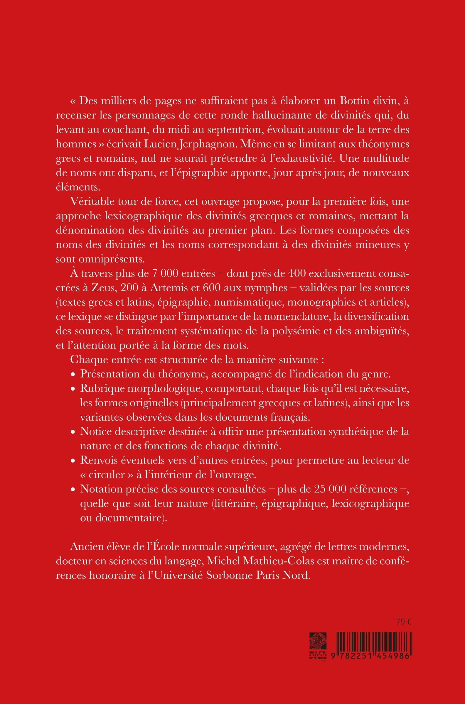 Lexique des divinités grecques et romaines