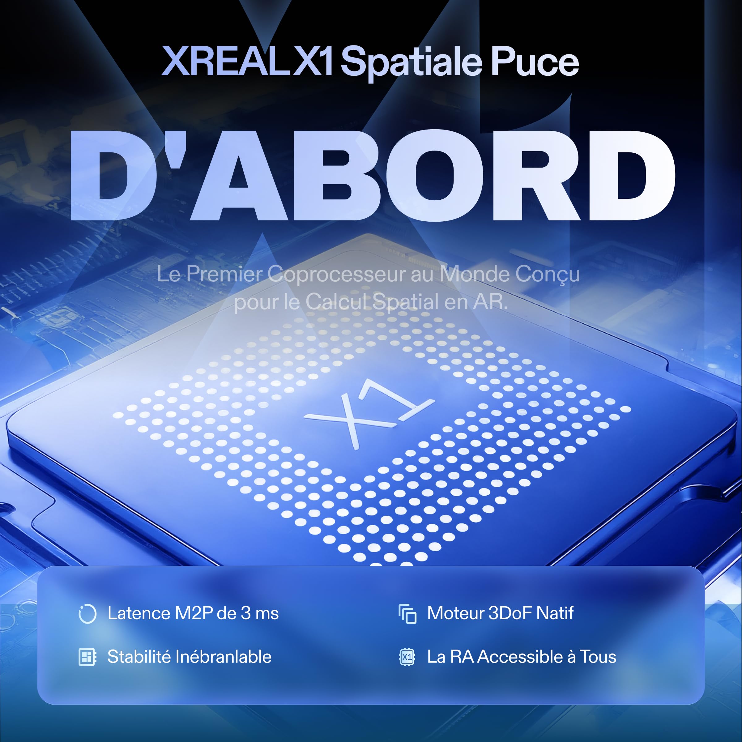 XREAL 1S AR/XR Lunettes, Lunettes de Réalité Augmentée avec Écran Virtuel 500", 52° FOV, 3DoF Natif, Real 3D, X1 Puce, Compatibles USB‑C DisplayPort Appareils, iPhone 17/16/15, Console ROG/SteamDeck