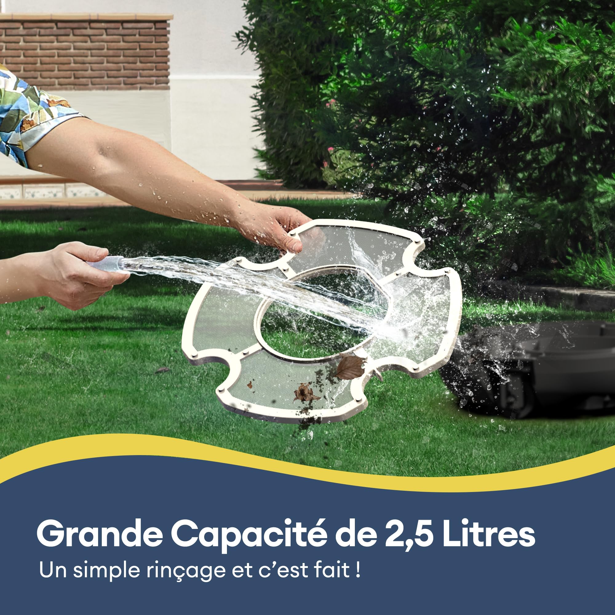 Ultenic Robot Piscine sans Fil, Conception de Récupération sans Crochet, Aspirateur Piscine Automatique Auto Stationnement, Moteurs Doubles, Convient à Une Large Gamme de Piscines