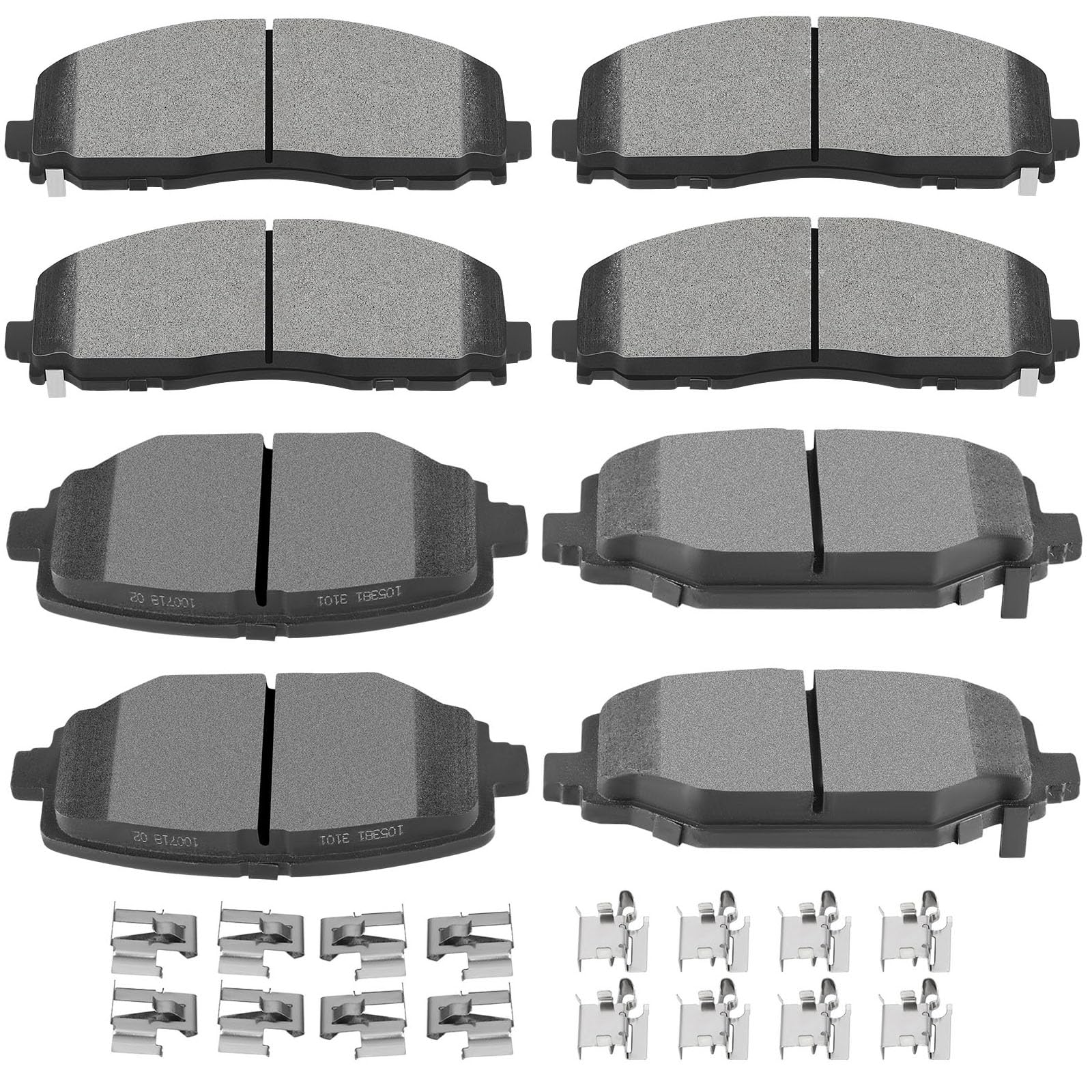 SCITOO D1589 D1596 Front Rear Brake Pads Sets Fit For Chrysler Town &amp; Country,For Dodge Grand Caravan/Journey,For Ram C/V 2012-2015,For Volkswagen For Routan 2012-2013
