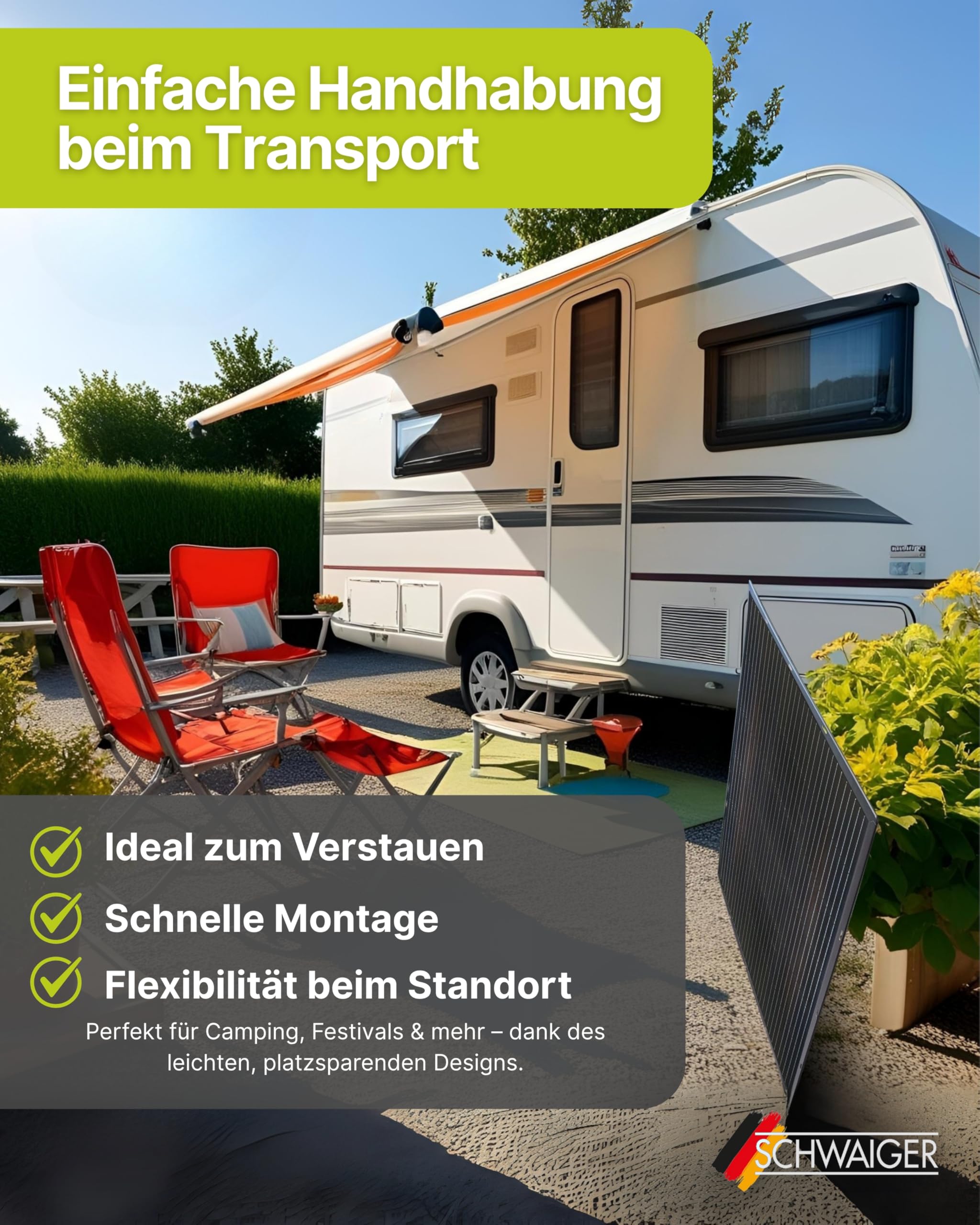 Slim-Line Modul 4er Set mit Wechselrichter Balkonkraftwerk Komplettset PV-Anlage Solaranlage