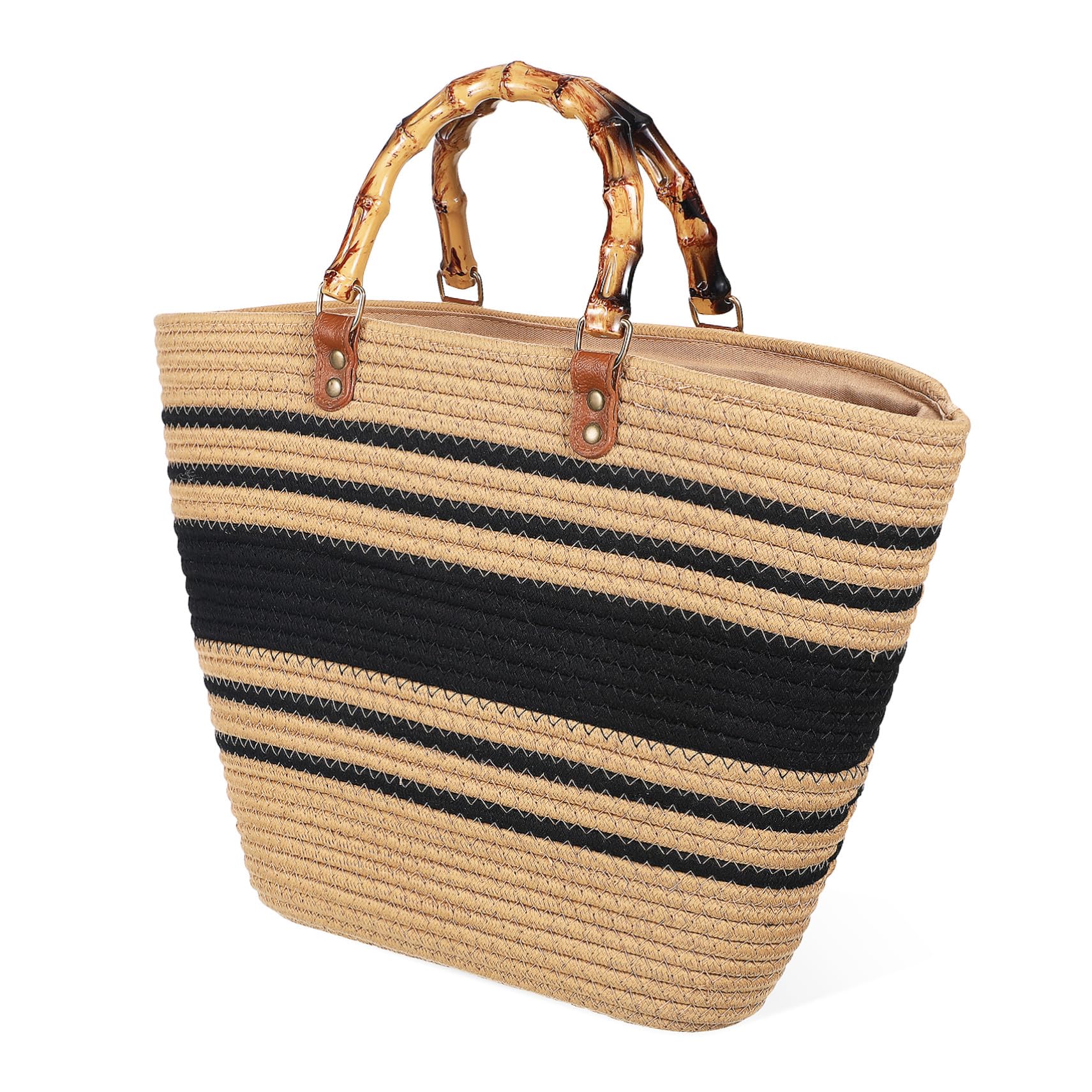 Healeved Borsa Tote Intrecciata da Donna in Paglia Naturale, Borsa a Mano e Tracolla Leggera per Spiaggia Estiva e Viaggi di Piacere, Ampia Capacità e Design Artigianale Unicità