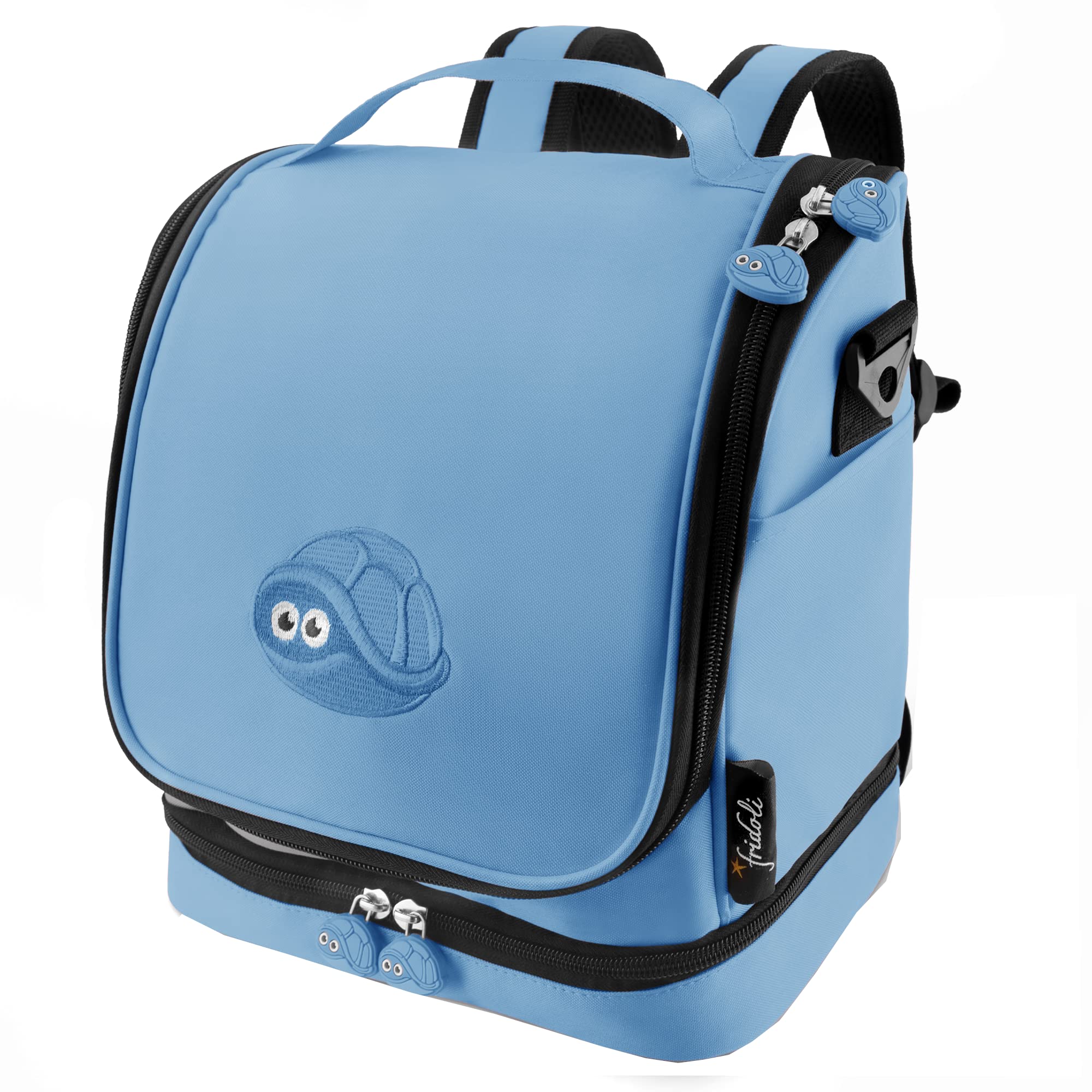 Kinderrucksack | Toniebox Tasche Blau | Akku Aufladen in der Tasche | Bis zu 20 Toniefiguren | Gesamtes Zubehör Aufgeräumt