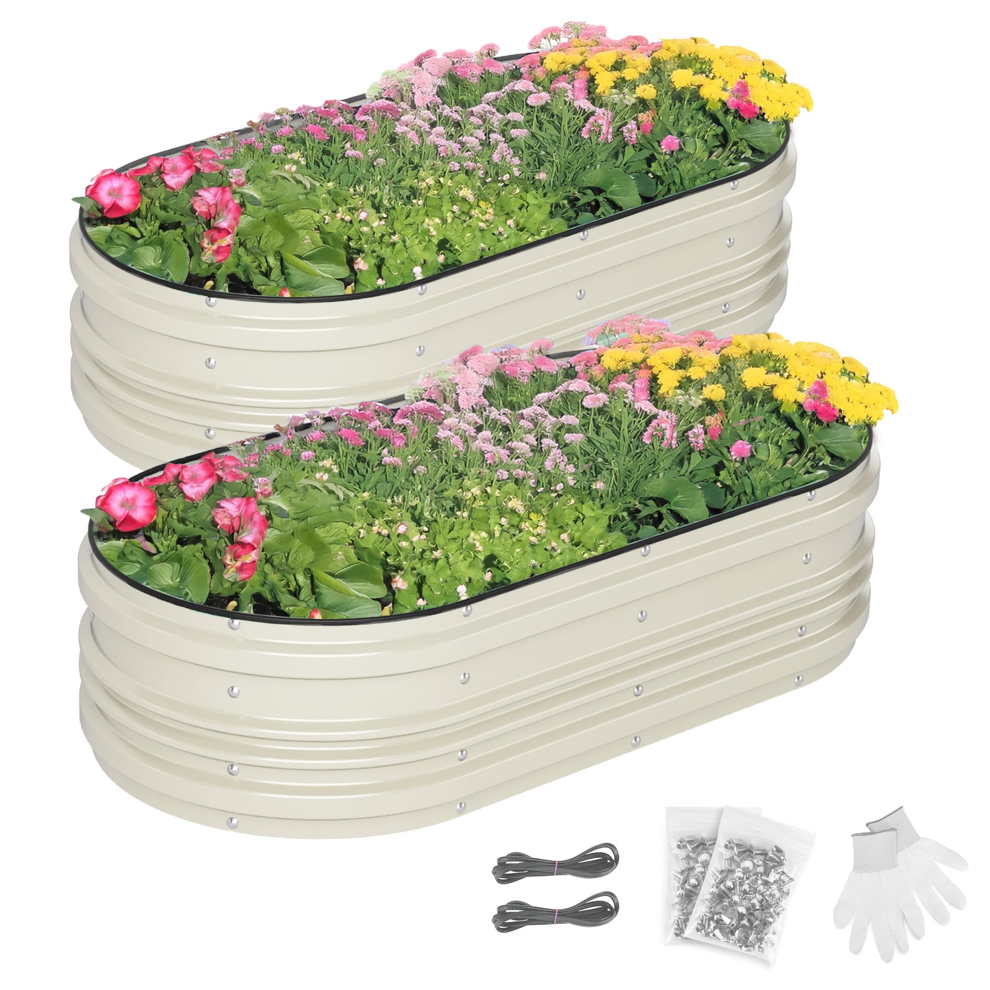 50% Off WORKPRO Galvanized Raised Garden Bed 4x2ft