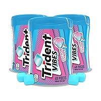 Vista 23 de Trident Vibes SOUR PATCH KIDS Redberry - Goma de mascar sin azúcar, botella de 40 piezas