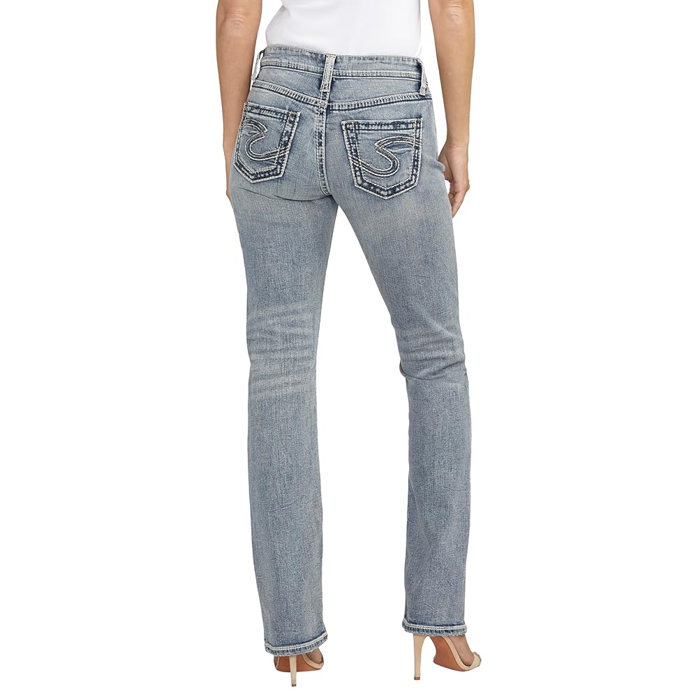 Silver Jeans Co. Women's Suki Mid Rise Slim Bootcut Jeans