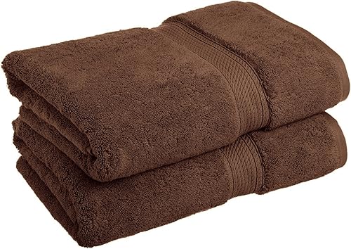 SUPERIOR Madison TS - Juego de 2 toallas de baño, color chocolate, 2 unidades