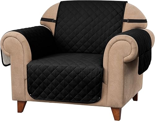 Miniatura 65 de SUBRTEX Juego de funda de sofá incluye fundas de sofá biplaza y silla, protector reversible de muebles de primera calidad con correas elásticas para