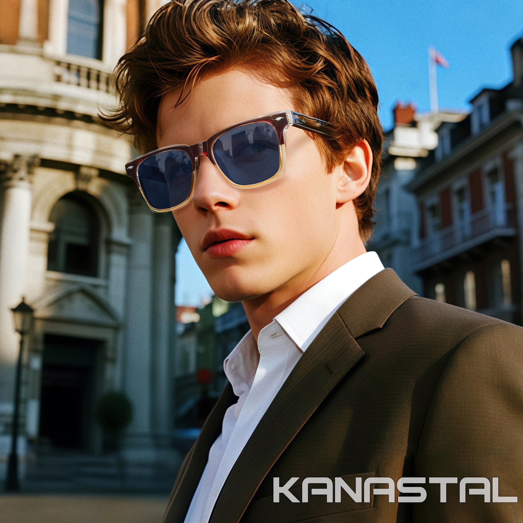 KANASTAL Gafas de Sol Polarizadas Acetato Premium Unisex, Lentes TAC de 9 Capas UV400, Categoría 3, con Estuche de Cuero