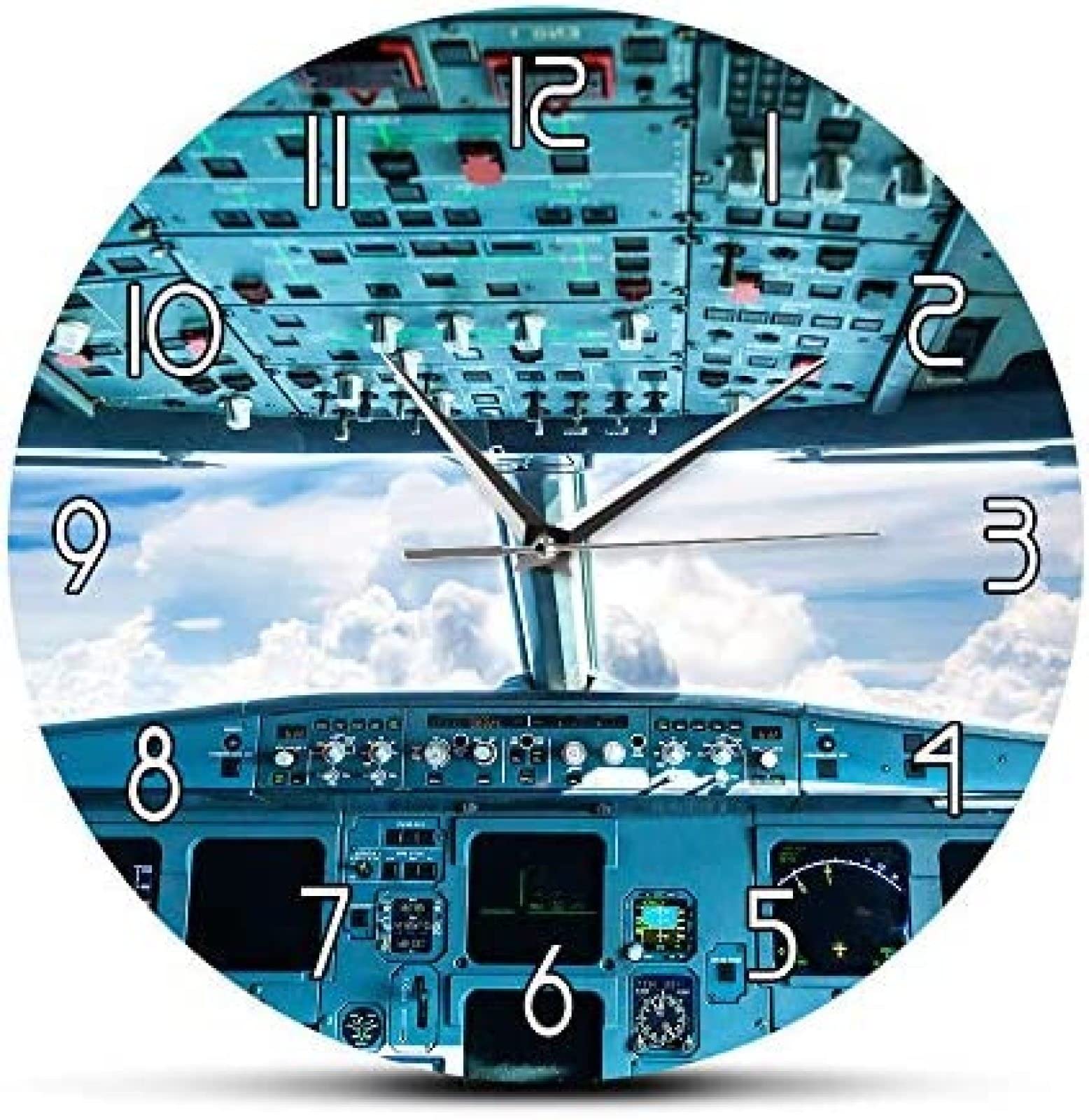 掛け時計　飛行機　海外購入　大きめ Amazon.co.jp: 12インチ掛け時計サイレント非カチカチ飛行機