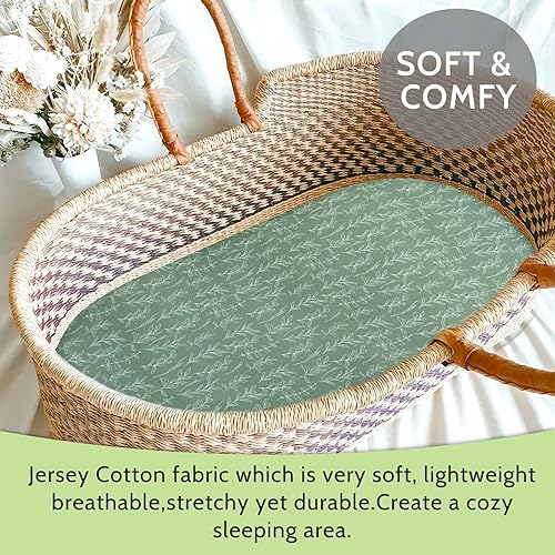 Miniatura 7 de Sábana de moisés, algodón de jersey para bebé, niñoniña, funda de almohada de lactancia verde salvia, funda de almohada de lactancia para bebés