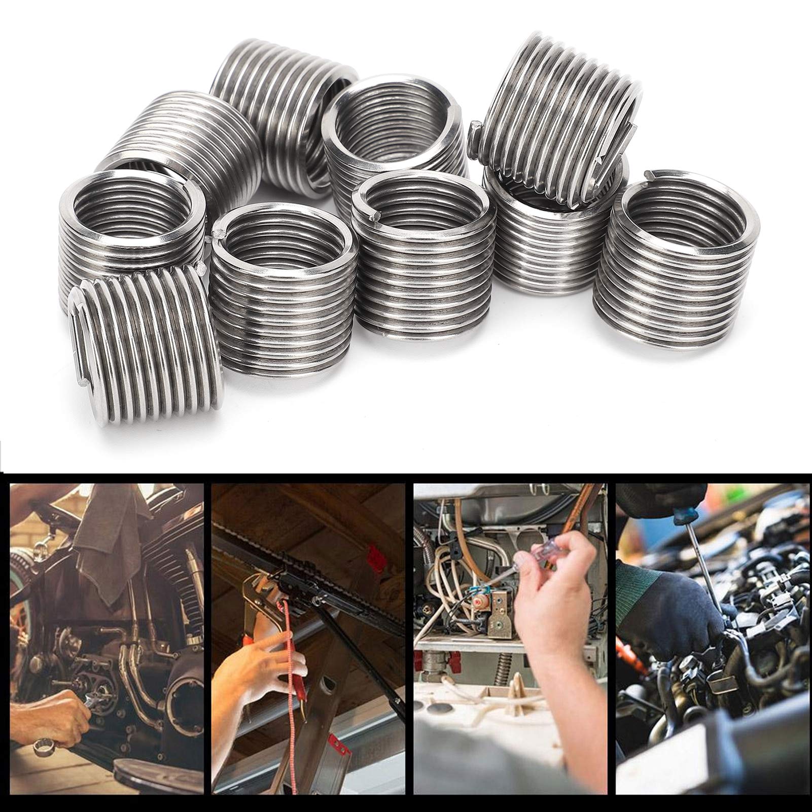 High Strength Thread Inserts Repair Tool Fastener M16x2x1.5D SUS304 Stainless Steel for Metalworking