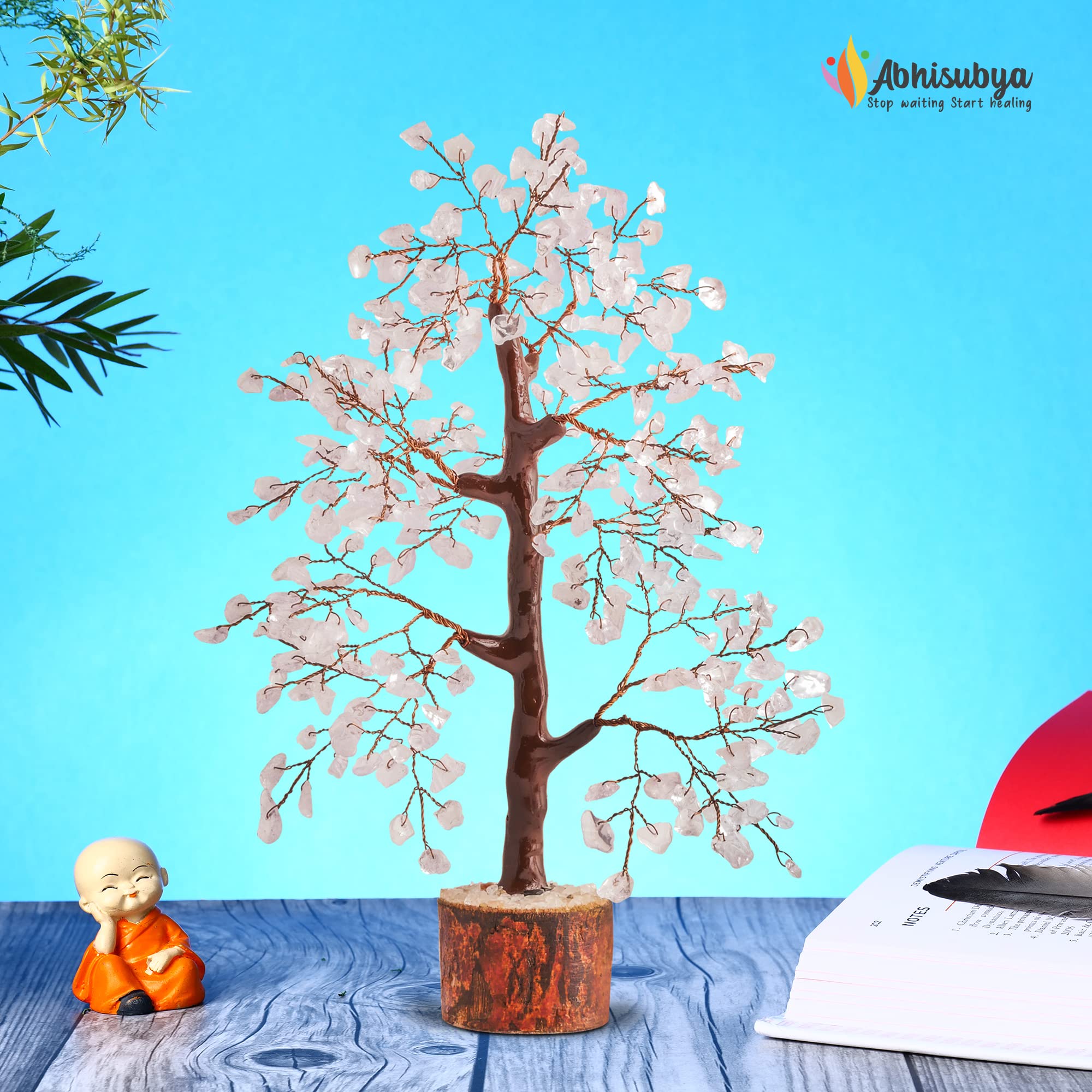 Albero Della Vita In Cristallo Di Quarzo Trasparente – Decorazione Feng Shui Con Bracciale Chakra, Regalo Portafortuna - 4