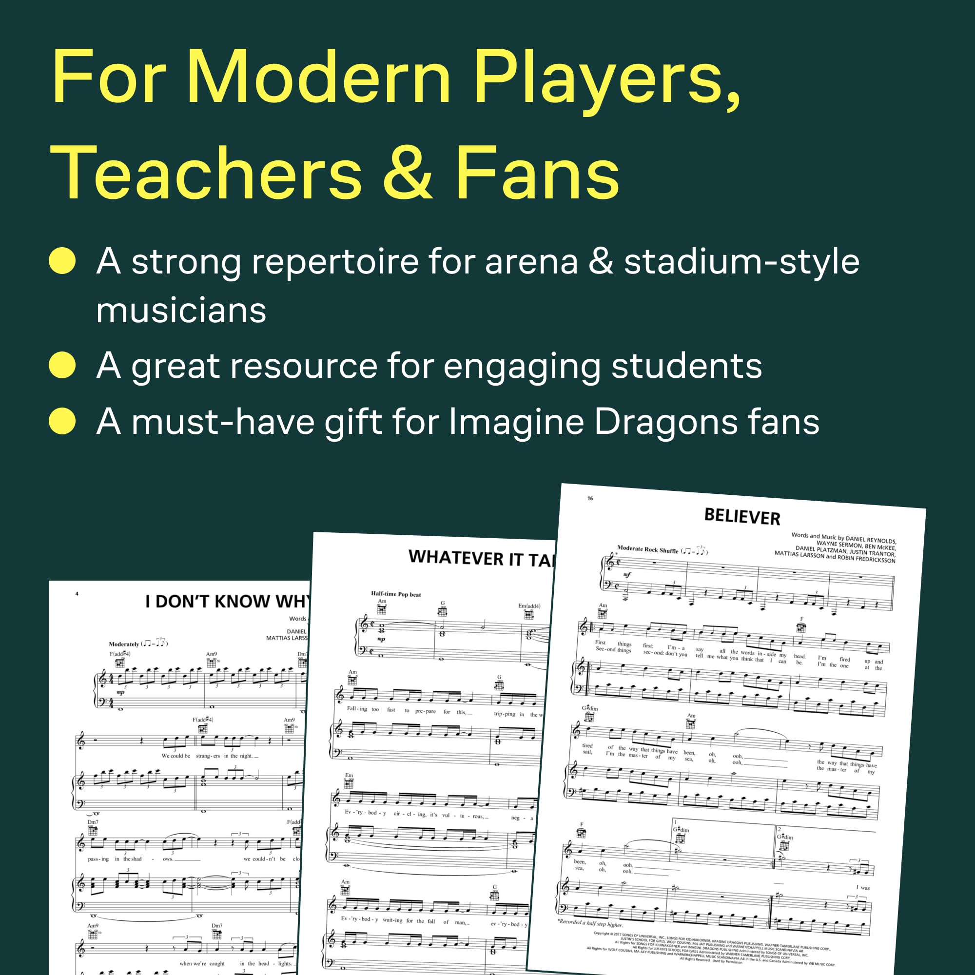 Imagine Dragons - Evolve: Piano Vocal Guitar Songbook | Sheet Music Collection from Billboard Chart Album | 11 Pop Rock Hits for Singers and Pianists | Believer Thunder and More - Image 5