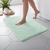 Drylon Microfiber Bath Rug - 1 Piece, Ultra Soft Plush, Non-Slip, Thick, Washable Bathroom Rugs, Home Decor Accessories, Household Essentials, Large Bath Mat, 21