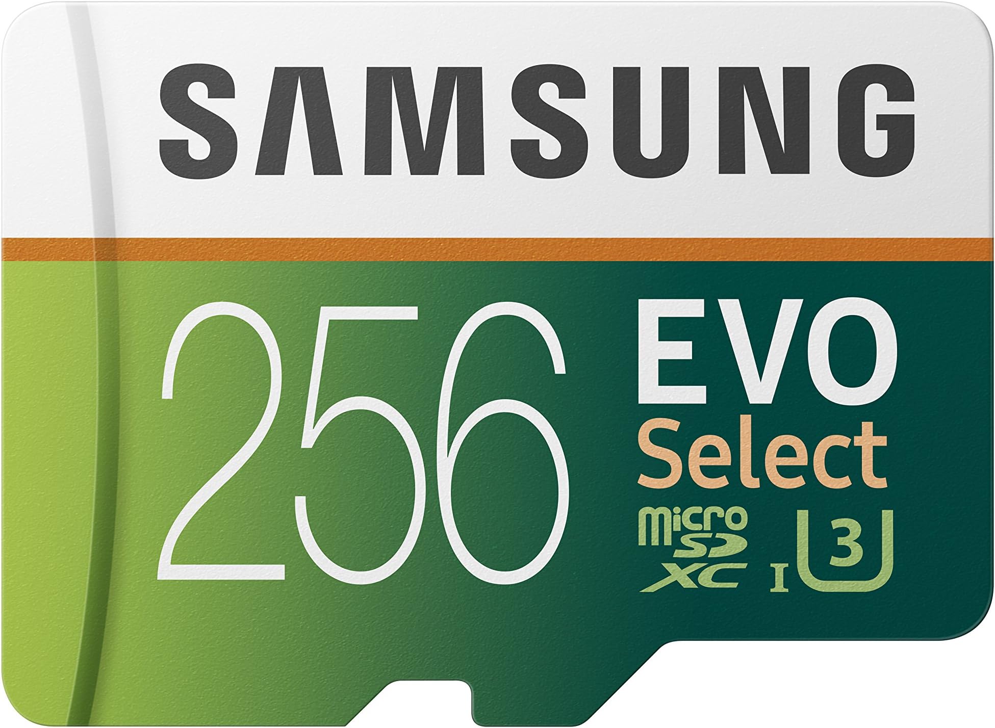 EVO Select 256GB microSDXC UHS-I U3 100MB/s Full HD & 4K UHD Memory Card with SD Adapter (MB-ME256HA/EU) - Amazon Exclusive