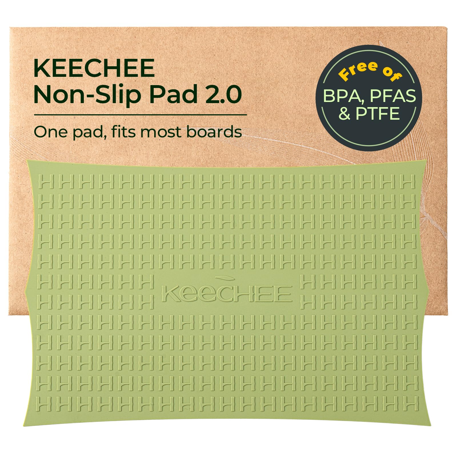 Keechee Silicone Non-Slip Mat for Cutting board, Preventing Cutting Injuries in the Kitchen Chopping Boards Feet for Kitchen Safe, Warm Gifts for Kitchen &amp; Home Protector (Green)