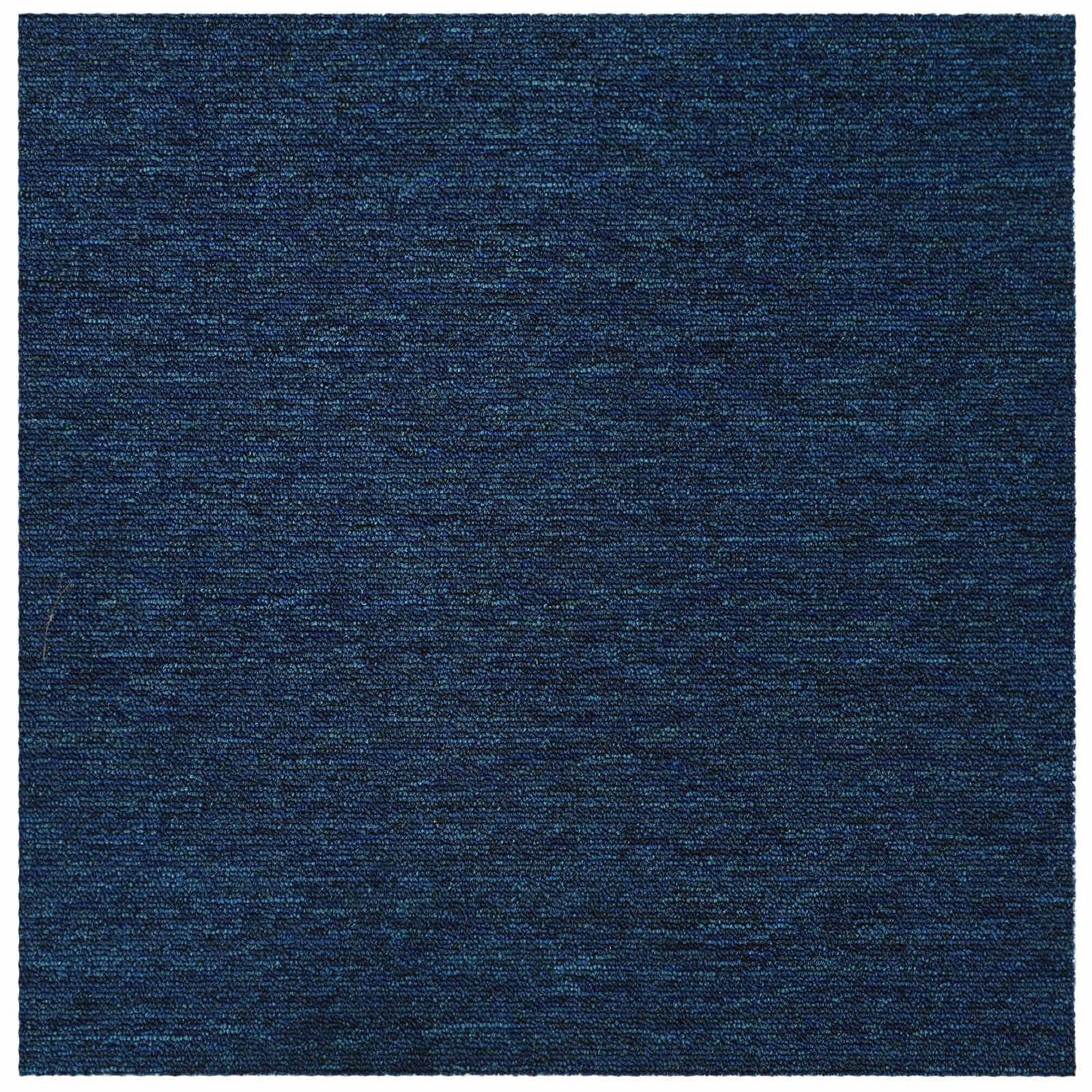 vidaXL Carreau de Tapis Bleu 50 x 50 cm 20 pc PP et Bitume