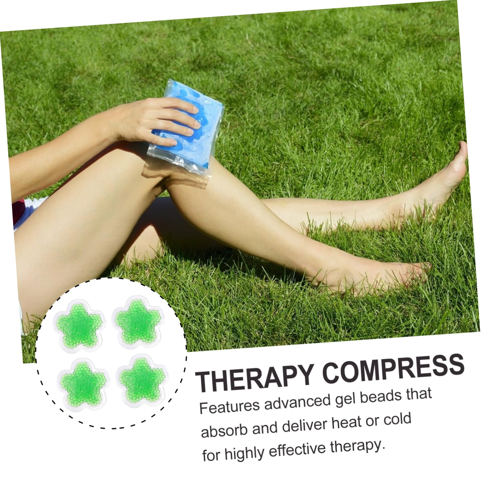 Impacco Caldo-freddo in Gel 4 Pezzi Verde per Primo Soccorso | Pvc Lavabile, Terapia Fredda, Formato Compatto, Confezione Multipla per Kit di Pronto Intervento