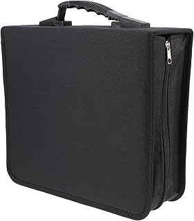 Homoyoyo Estojo De CD 240 Vcd Carteira Estojo De Transporte Estojo De Viagem Tecido Oxford Suporte De CD Dvd Preto Estojo De CD Dvd Estojo De Transporte Dvd Estojo De Transporte Portátil