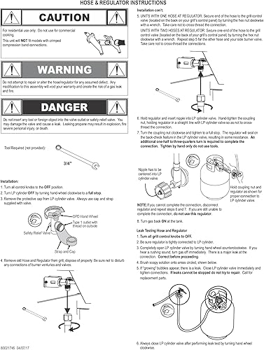Miniatura 4 de Char-Broil 5184667 Manguera y regulador
