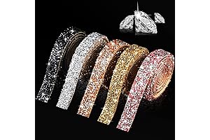 5 Rolls Self-Adhesive Crystal Rhinestone Ribbon